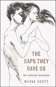 Cover of The Maps They Gave Us featuring a line-drawing illustration of two people embracing.